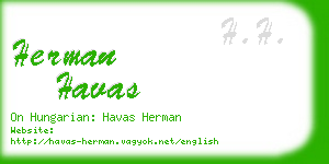 herman havas business card